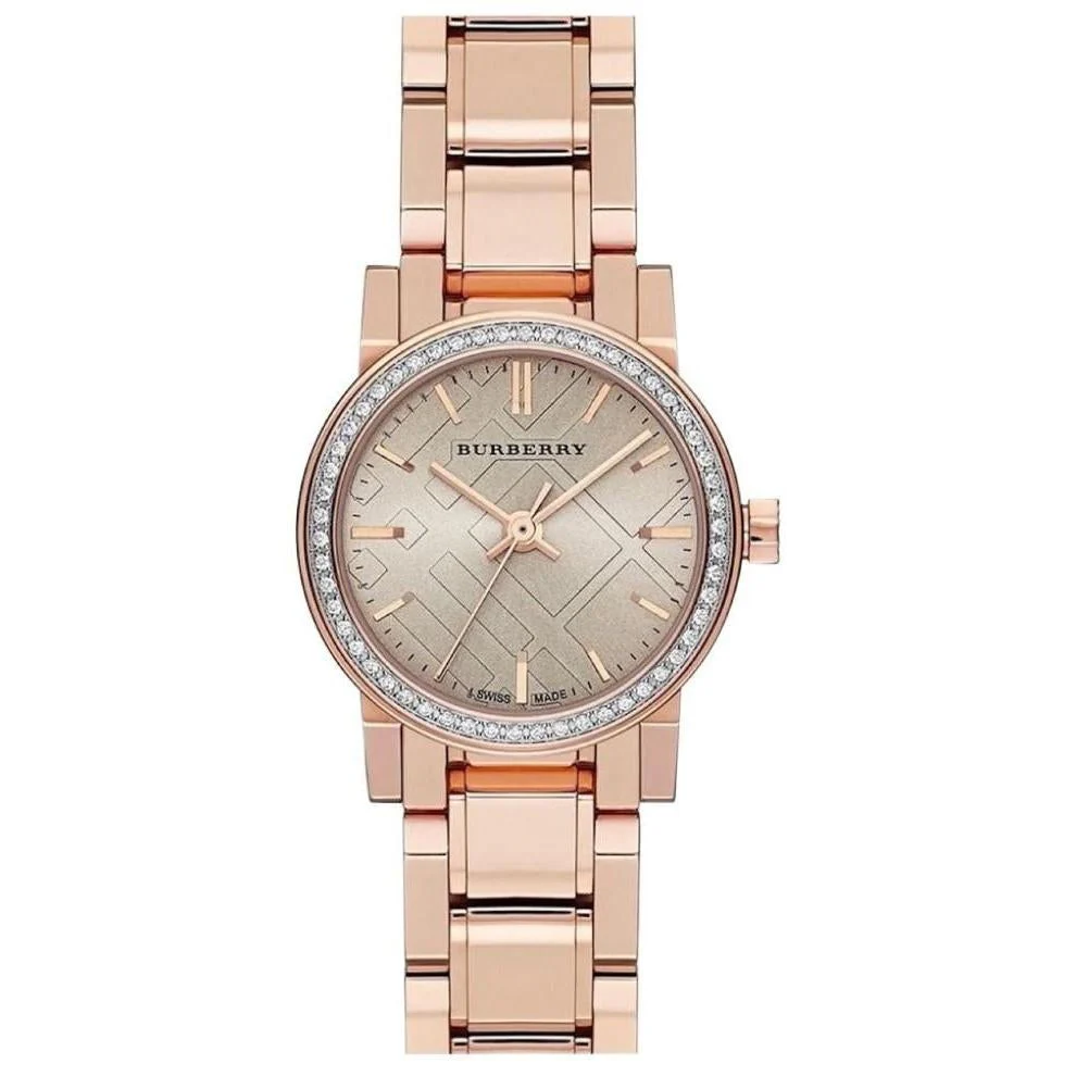 Burberry Ladies The City Diamond Rose Gold 26mm Watch