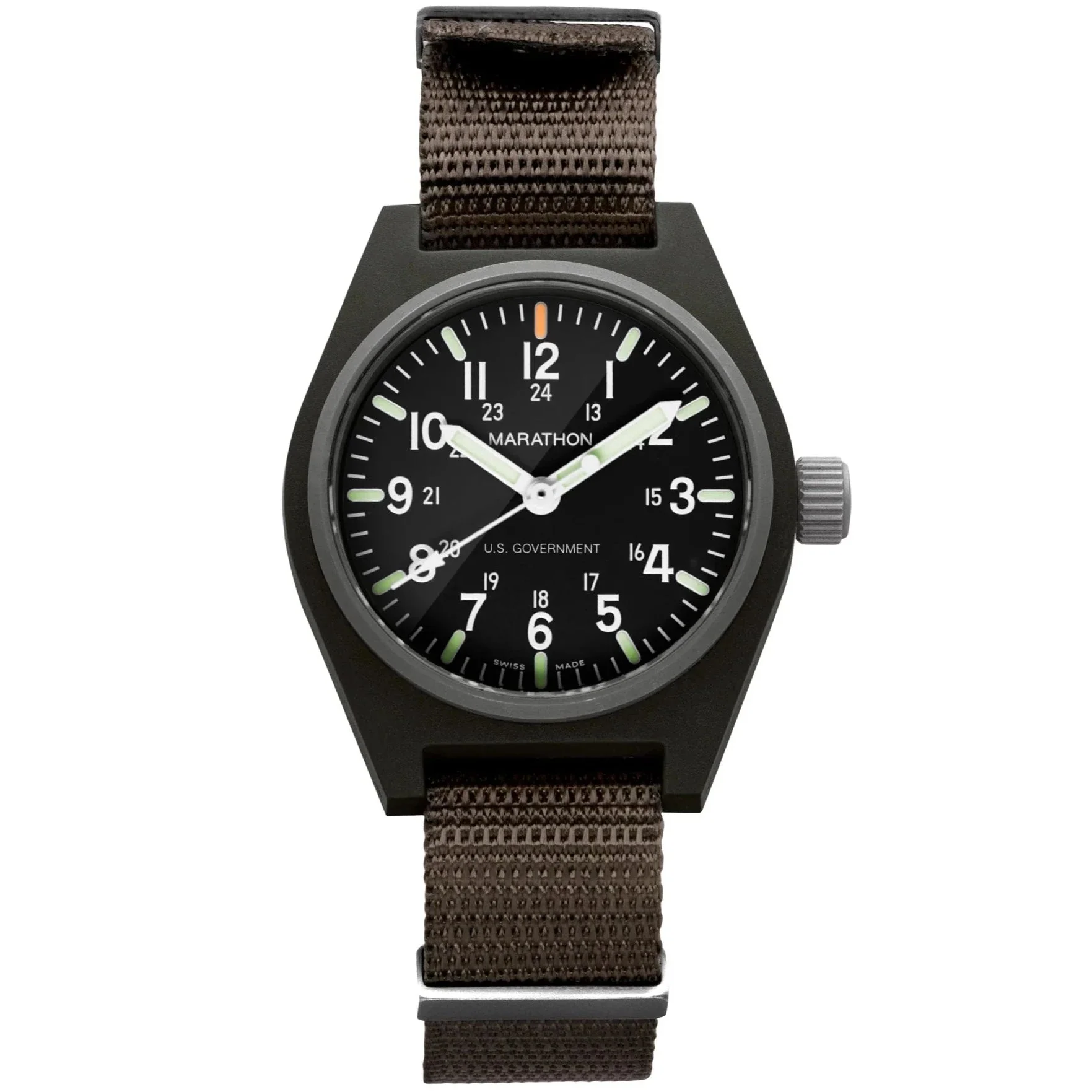Marathon General Purpose Quartz with MaraGlo (GPQ) - 34mm US Government Marked Sage Green WW194009SG - Image 4