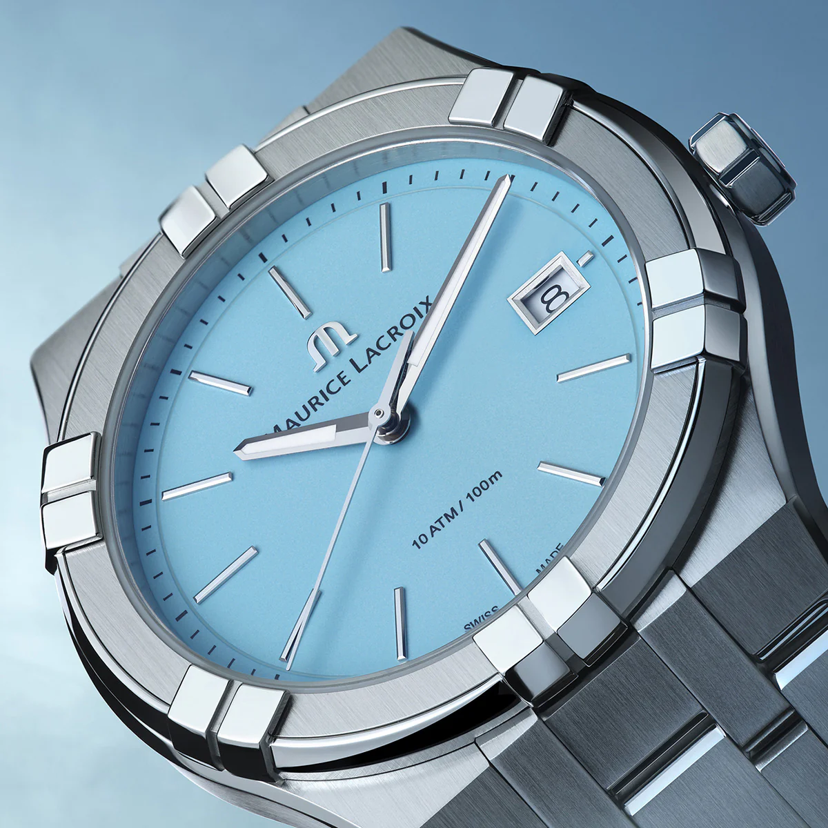 Maurice Lacroix Aikon Quartz Colours Edition Unisex Light Blue Watch - Image 2