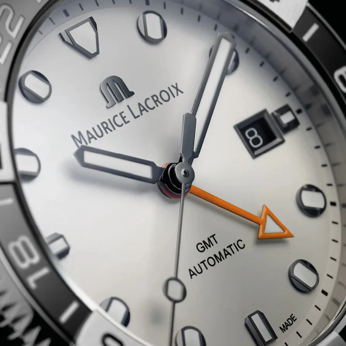 Maurice Lacroix Men's White Aikon Venturer GMT Stainless Steel Watch AI6158-SS002-130-1 - Image 3