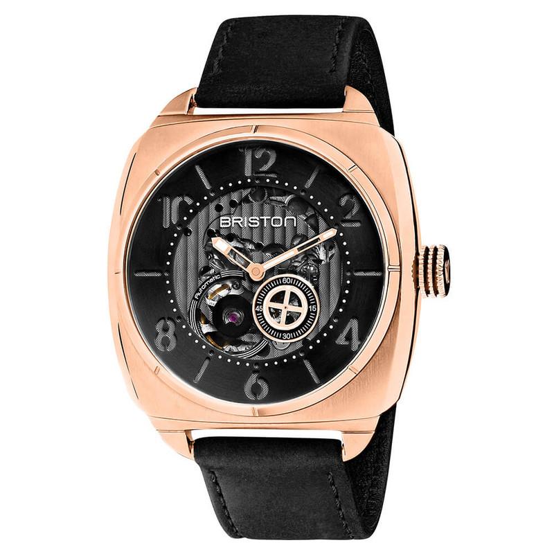 Briston Black Streamliner Skeleton Automatic Watch