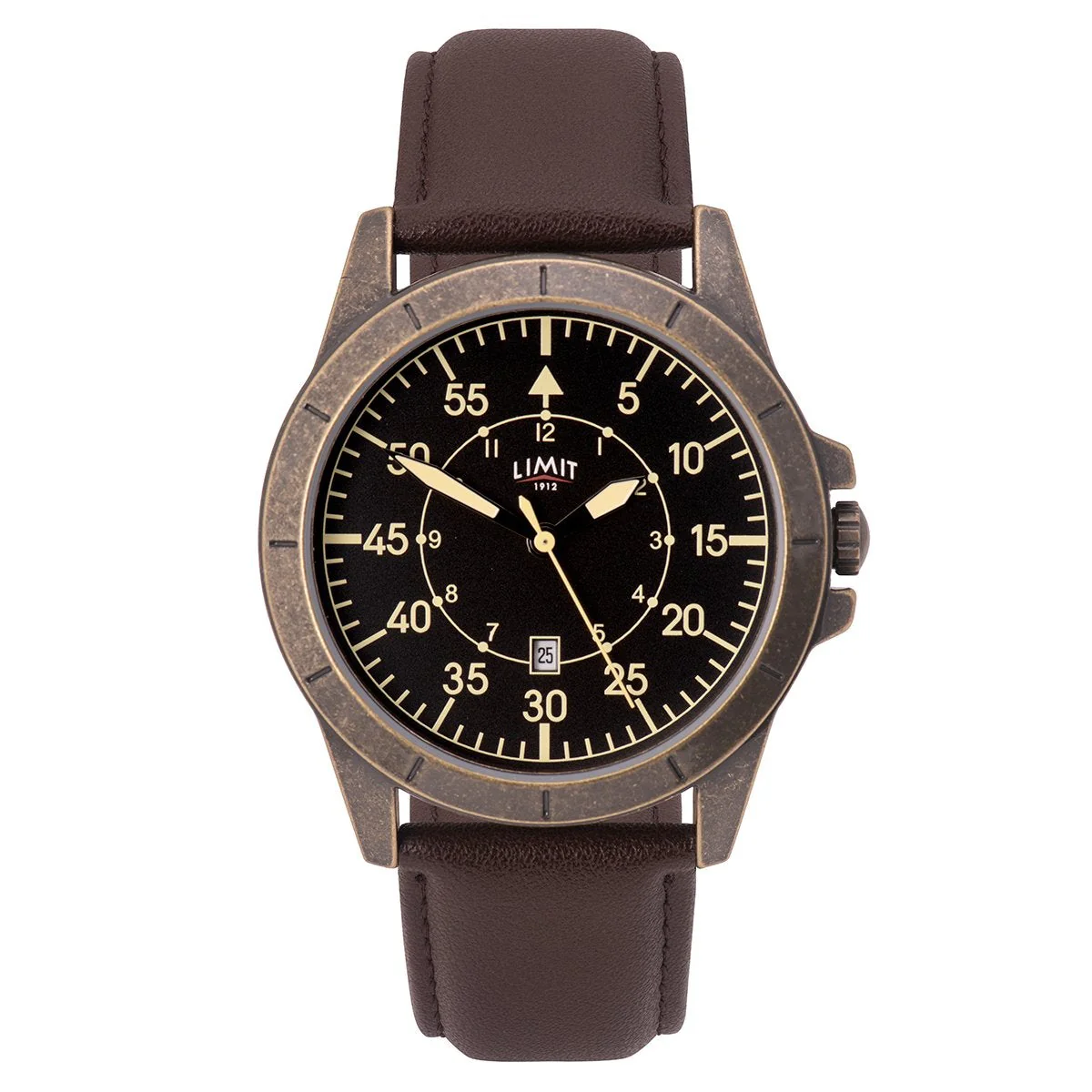 Limit Men's Brown Pilot Watch
