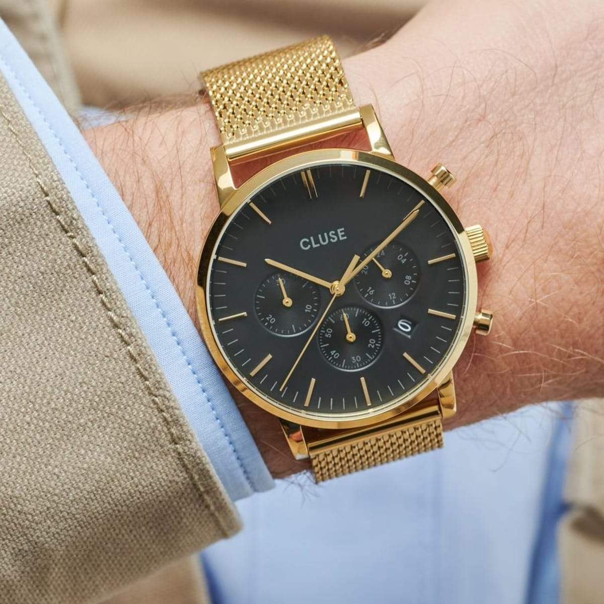 Cluse Gold Aravis Chronograph Watch - Image 4