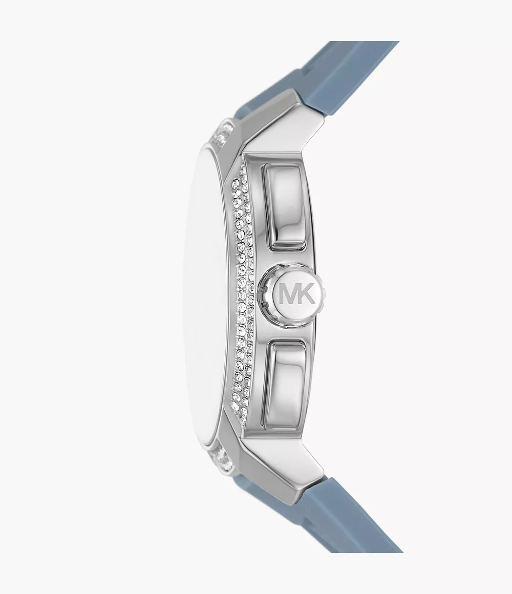 Michael Kors Ladies Watch Sidney Multifunction 42mm White Blue - Image 3
