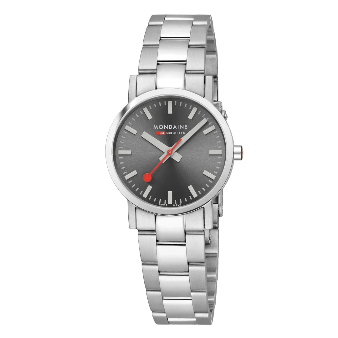 Mondaine Classic 30mm Ladies' Grey Watch