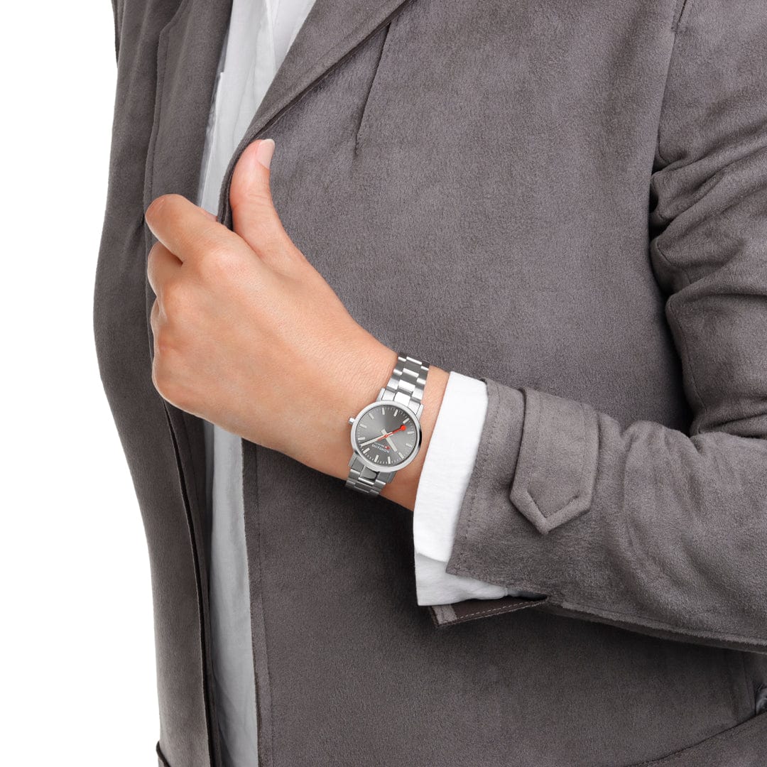 Mondaine Classic 30mm Ladies' Grey Watch - Image 2