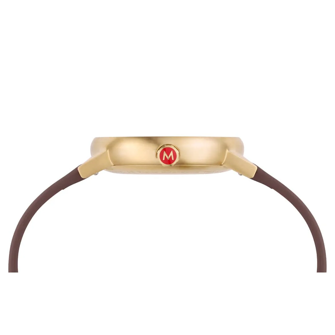 Mondaine evo2 40mm Unisex Gold Brown Watch - Image 5