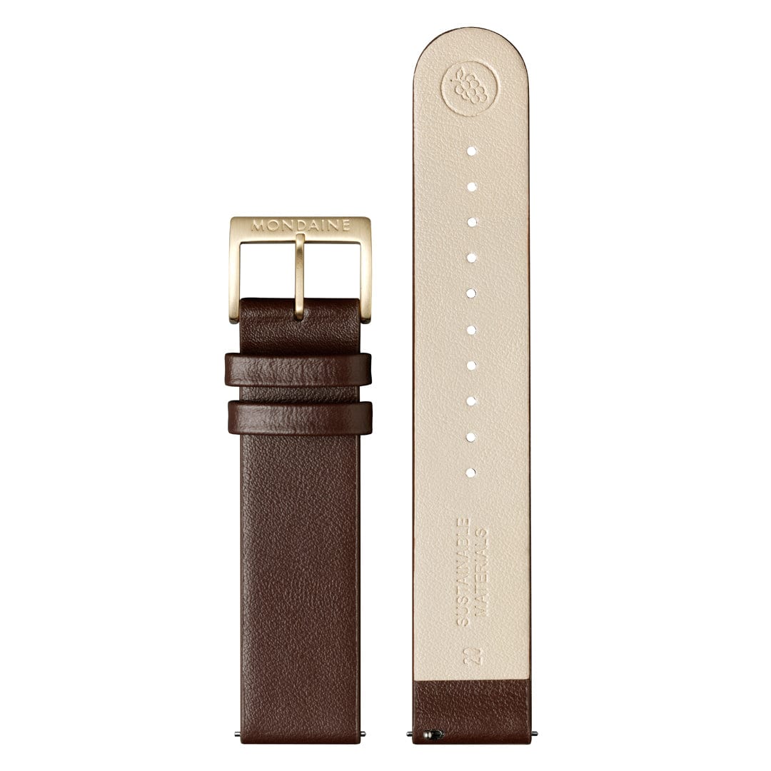 Mondaine evo2 40mm Unisex Gold Brown Watch - Image 8