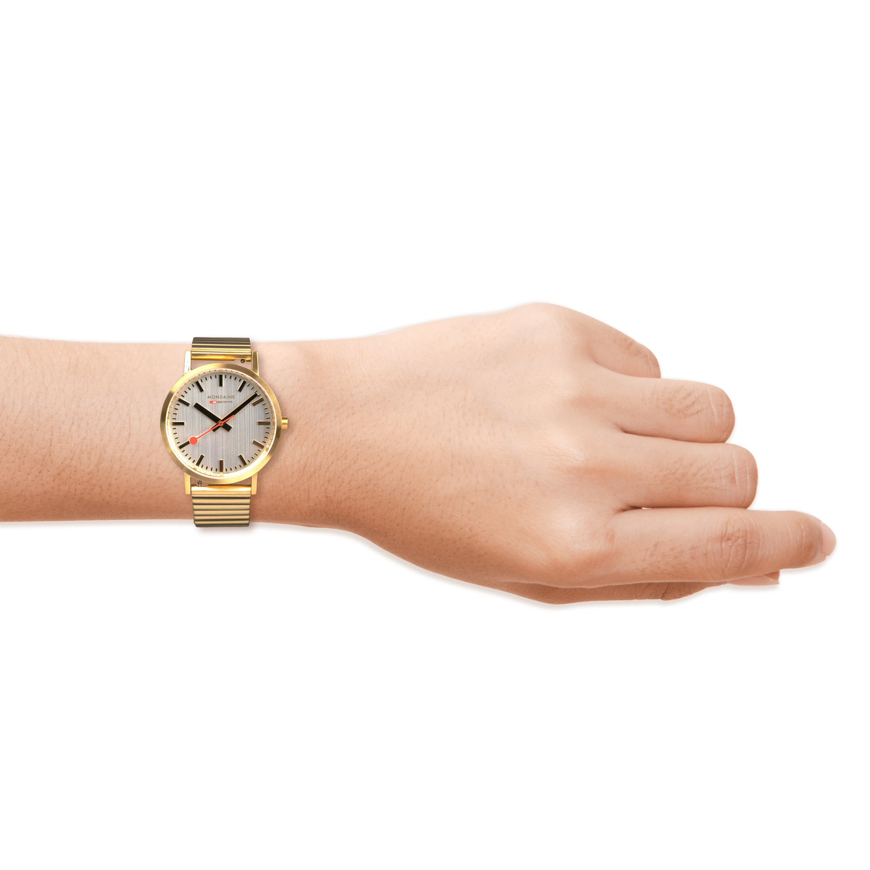 Mondaine Ladies Watch Classic White Gold - Image 2