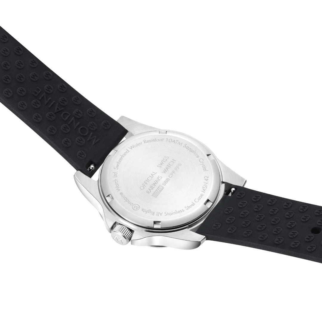 Mondaine Numeri 42mm Men's Black Watch - Image 4