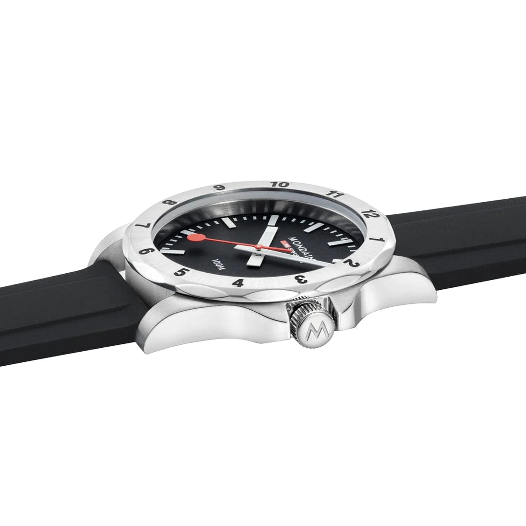 Mondaine Numeri 42mm Men's Black Watch - Image 5