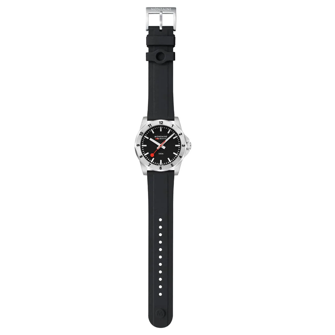 Mondaine Numeri 42mm Men's Black Watch - Image 7