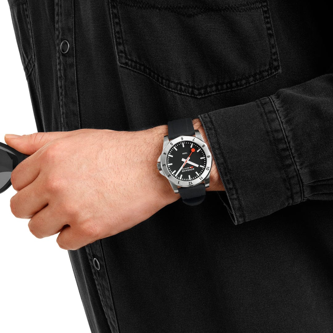 Mondaine Numeri 42mm Men's Black Watch - Image 9