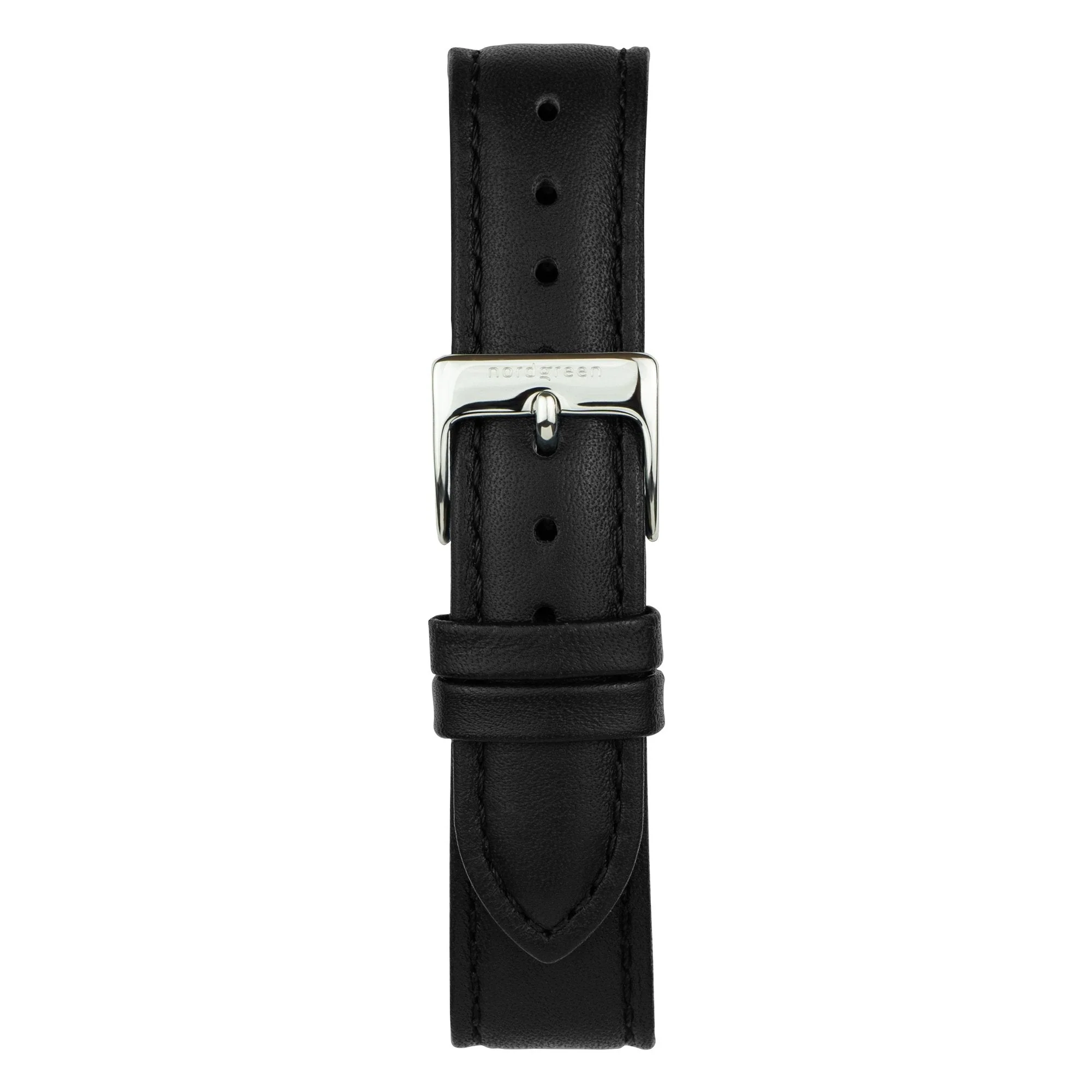 Nordgreen Native Black Leather 36mm Silver Case Watch - Image 2
