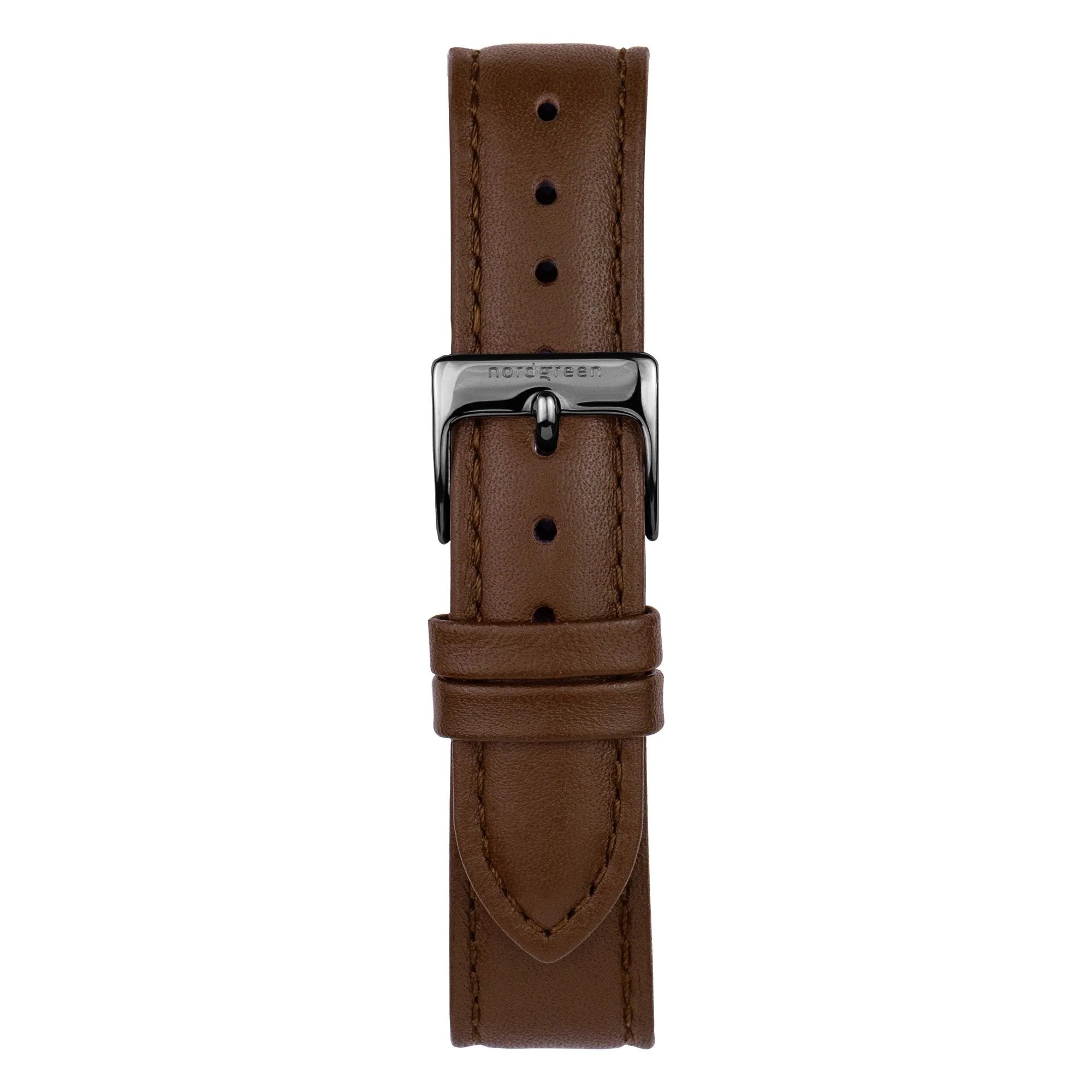 Nordgreen Native Brown Learher 40mm Gun Metal Case Watch - Image 2