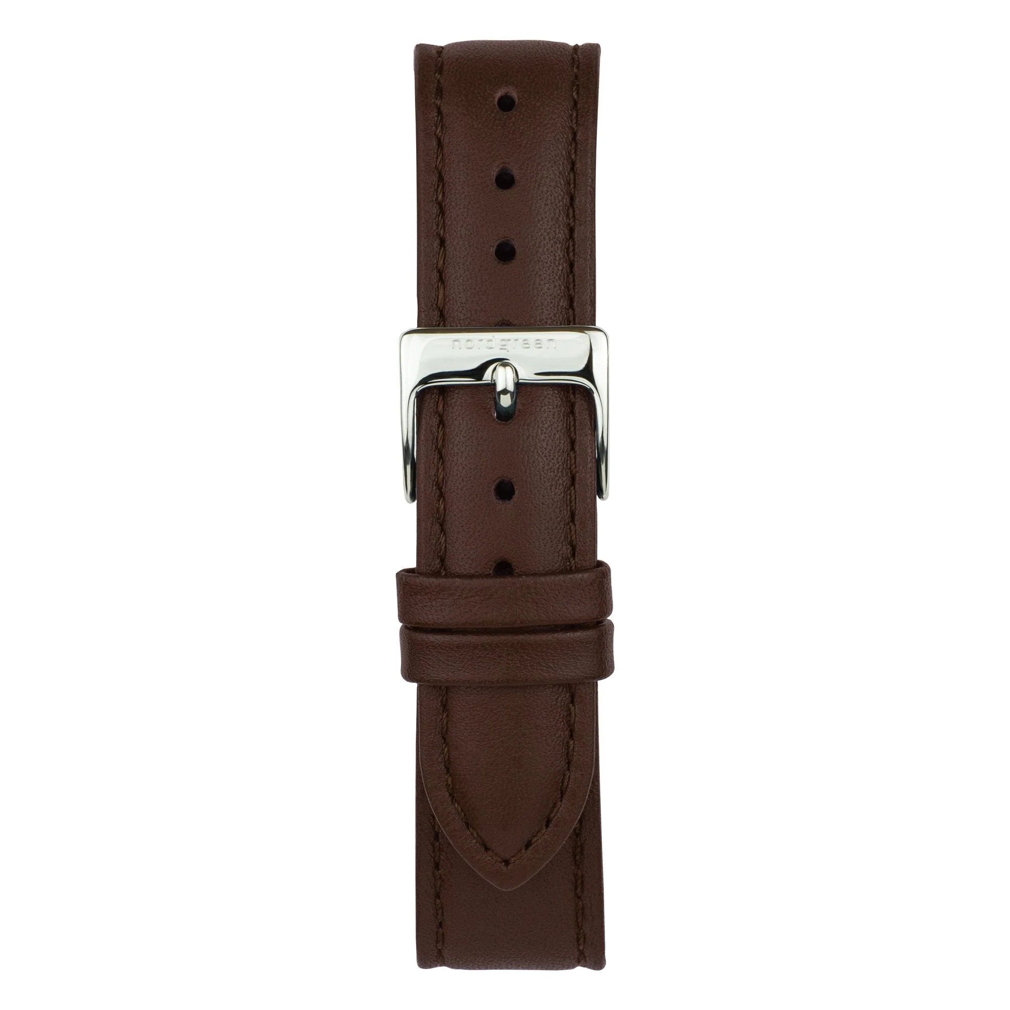 Nordgreen Native Brown Leather 36mm Silver Case Watch - Image 2