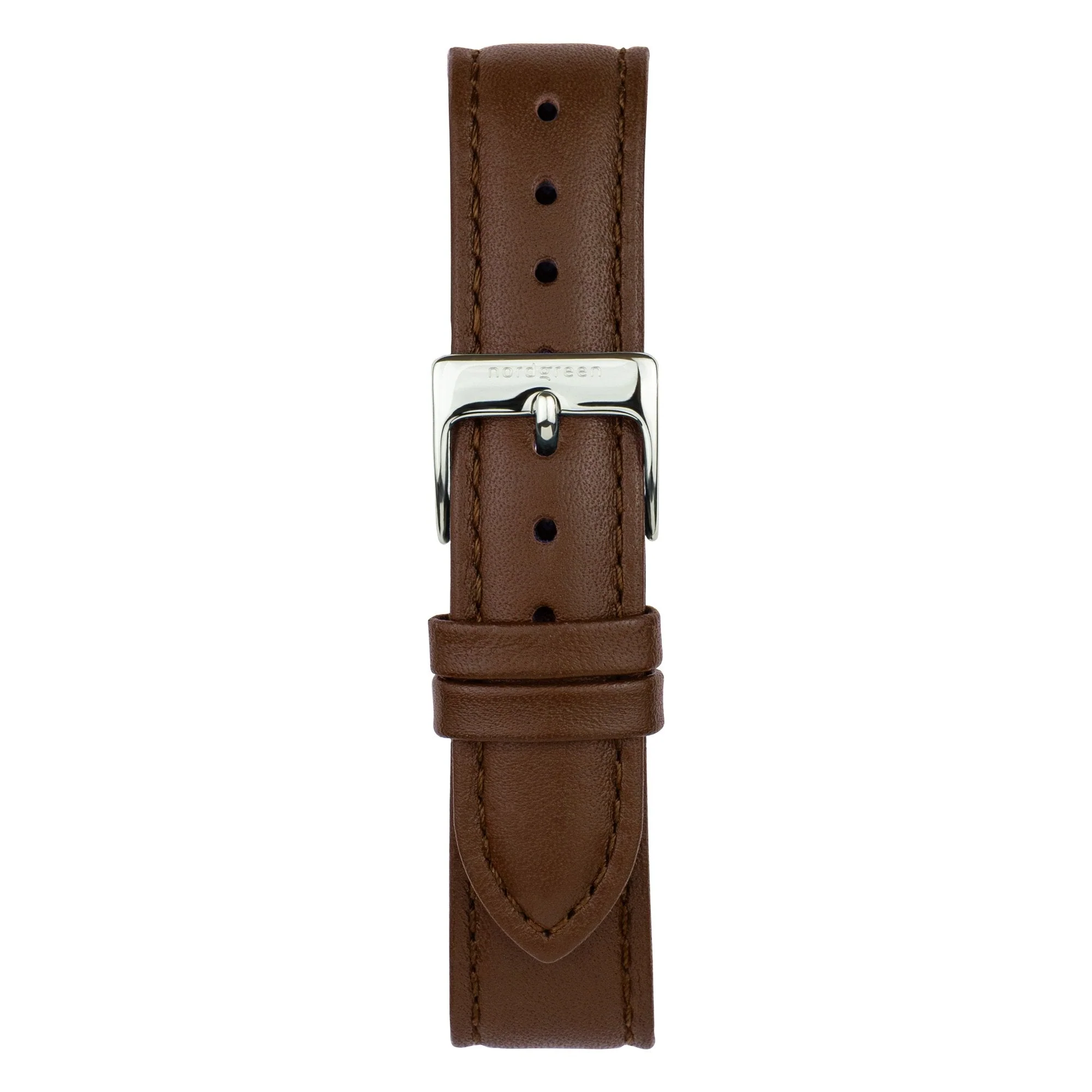 Nordgreen Native Brown Leather 40mm Silver Case Watch - Image 2