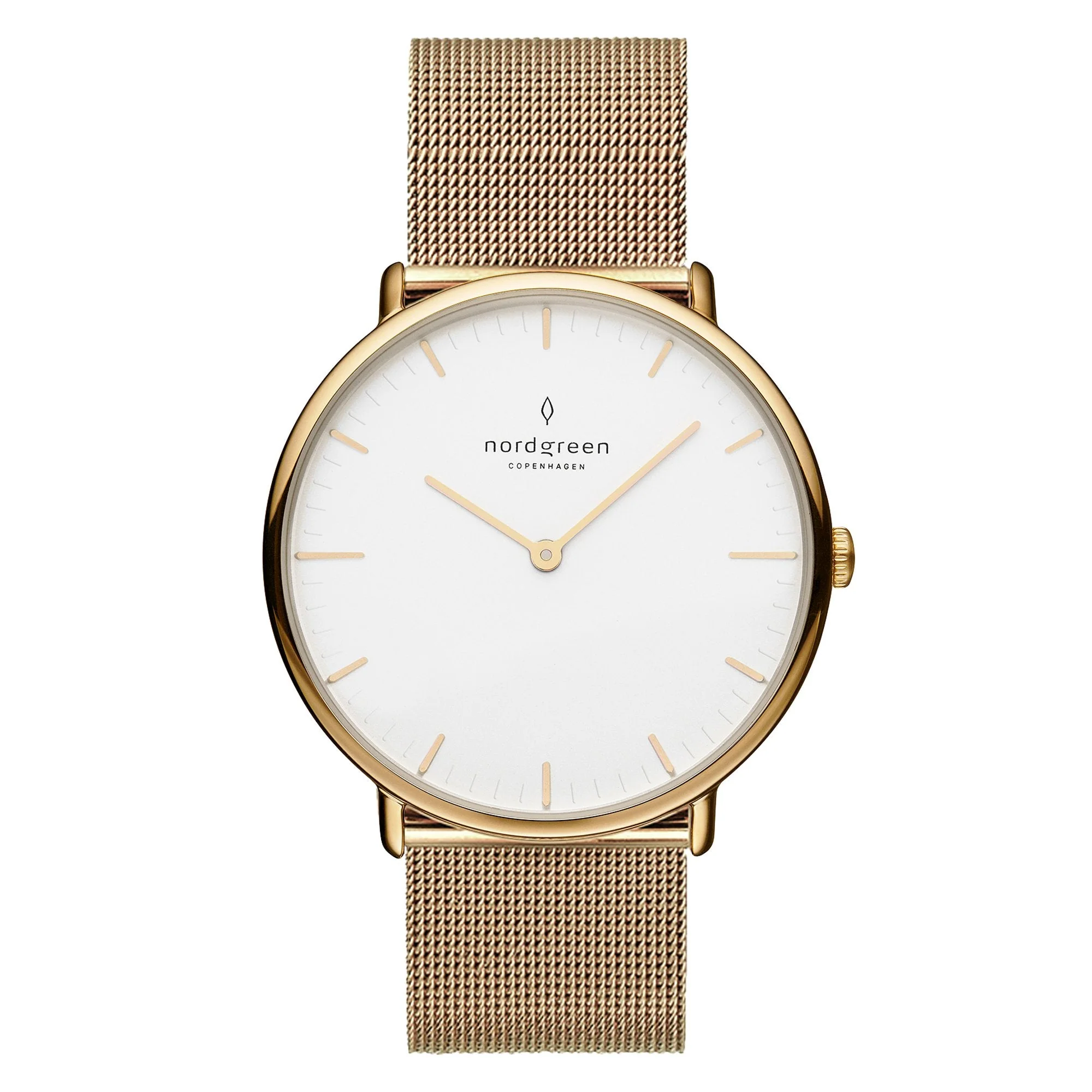 Nordgreen Native Gold Mesh 40mm Gold Case Watch