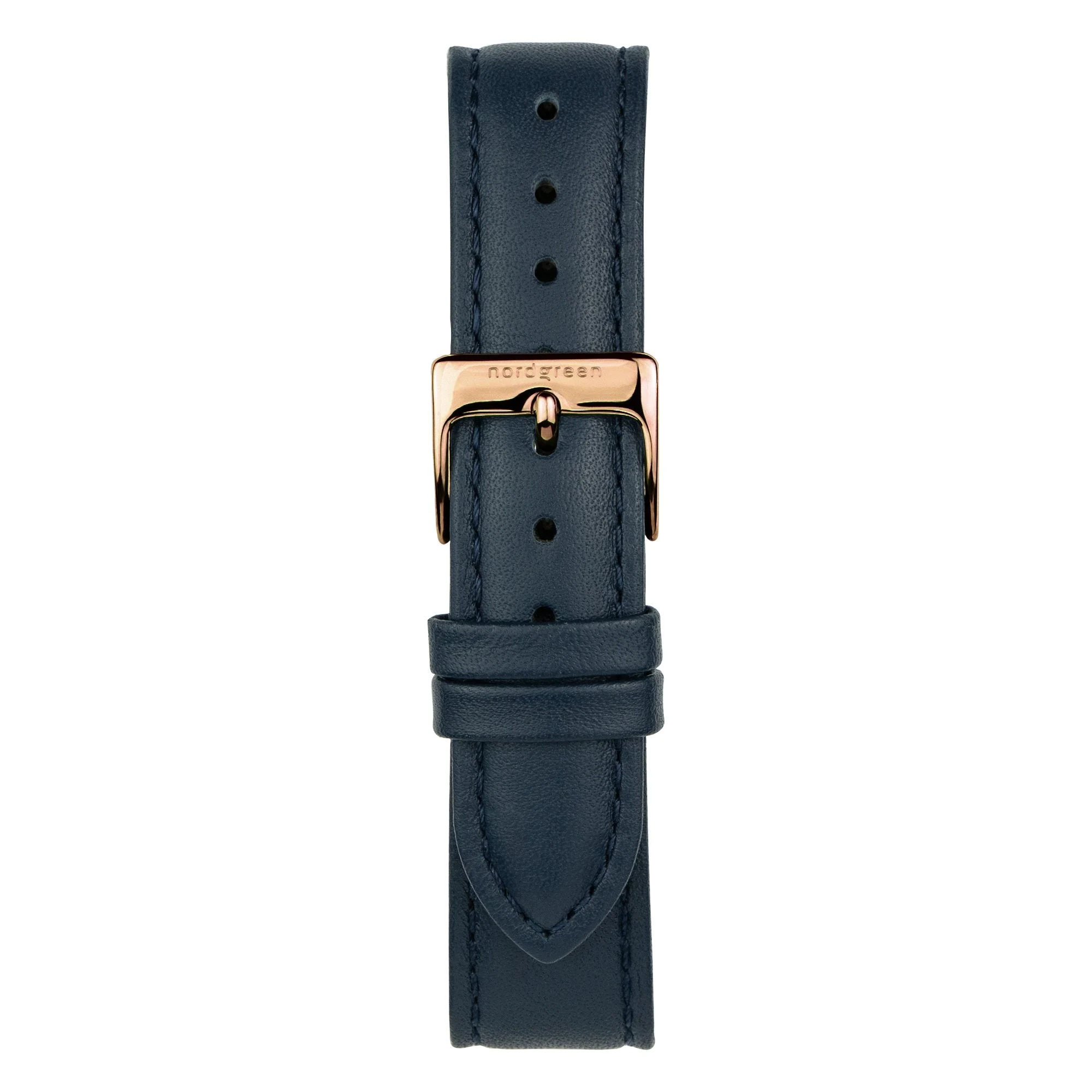 Nordgreen Native Navy Leather 32mm Rose Gold Case Watch - Image 2
