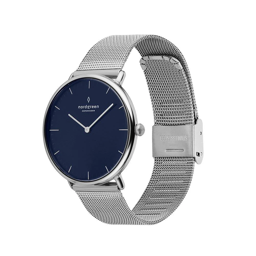 Nordgreen Native Silver Mesh 32mm Silver Case Watch - Image 4
