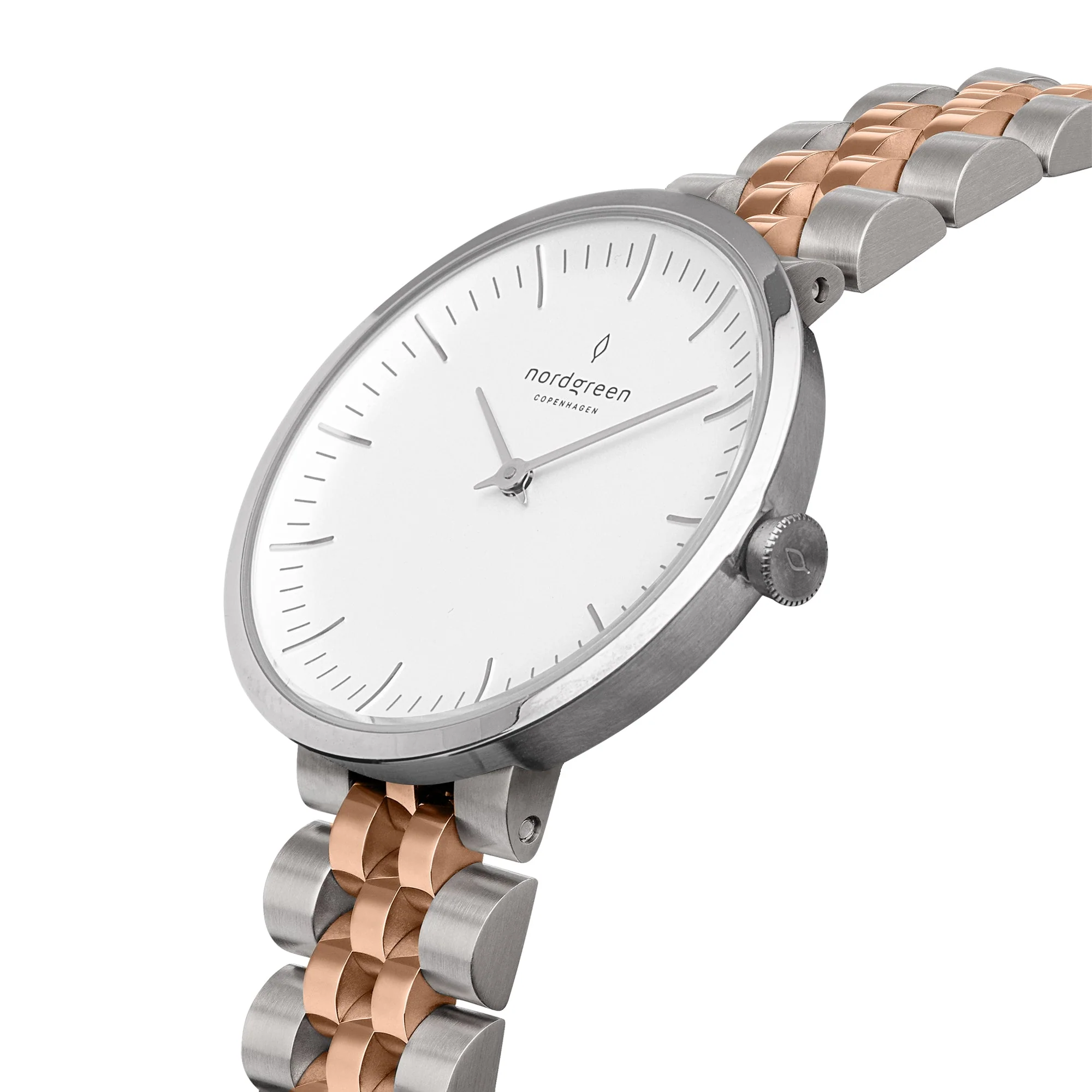 Nordgreen Infinity Two-Tone Stainless Steel 32mm Silver Case Watch - Image 2