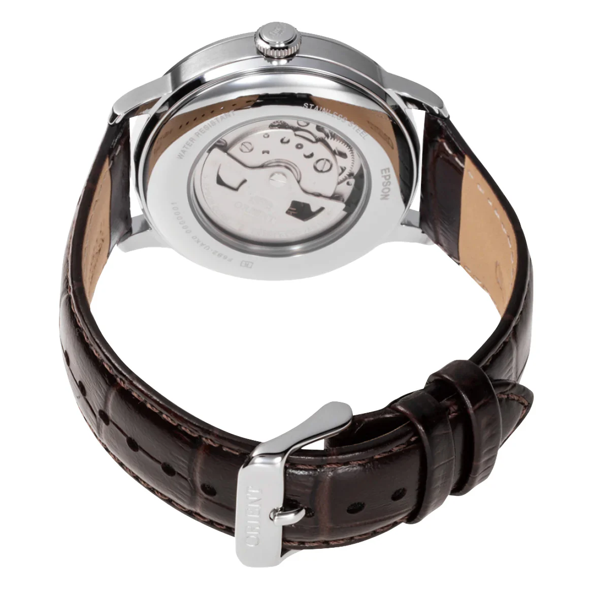Orient Sun and Moon Bambino Brown Ivory Men's Automatic Watch RA-AK0803Y - Image 2