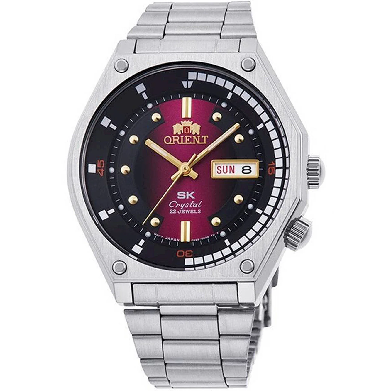 Orient Classic Diver's Men's Silver Red Watch RA-AA0B02R39B
