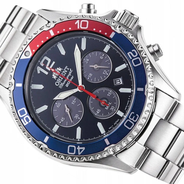 Orient Mako Solar Men's Silver Watch - Image 4