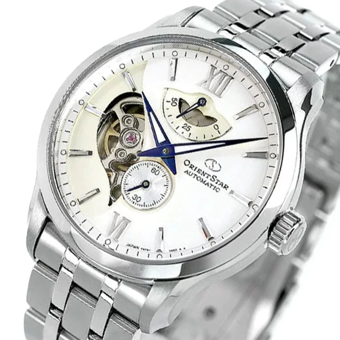Orient Star Contemporary Layered Skeleton Men's Silver Watch - Image 4