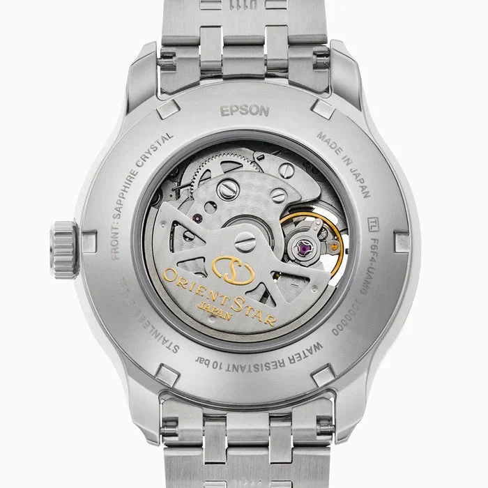 Orient Star Contemporary Layered Skeleton Men's Silver Watch - Image 4