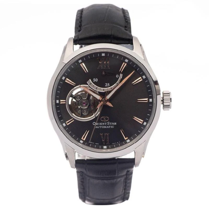 Orient Star Contemporary Open Heart Men's Black Watch