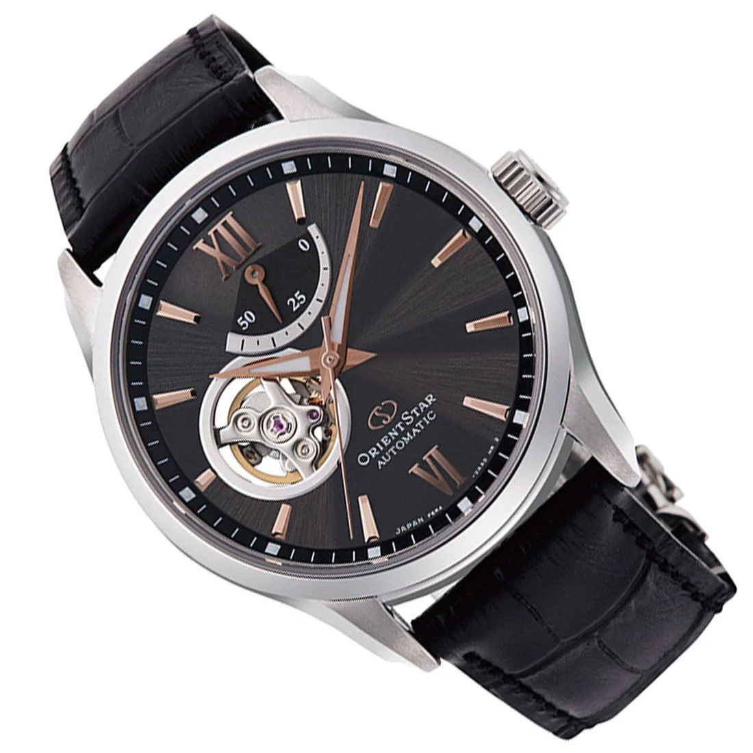 Orient Star Contemporary Open Heart Men's Black Watch - Image 2