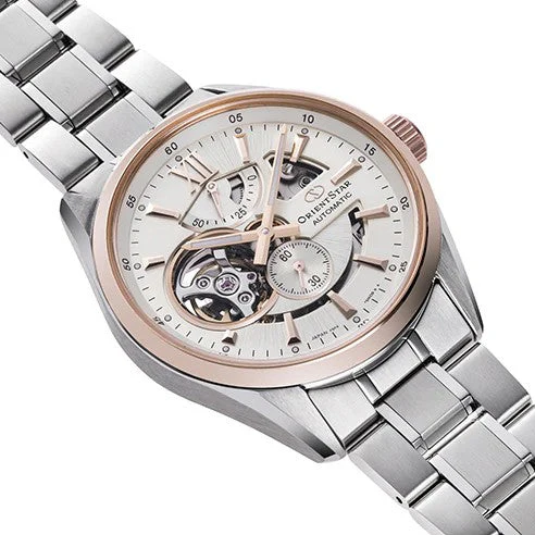 Orient Star Men's Ivory Silver Open Heart Automatic Watch RE-AV0123G - Image 3
