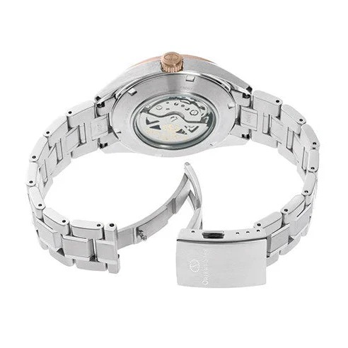 Orient Star Men's Ivory Silver Open Heart Automatic Watch RE-AV0123G - Image 4