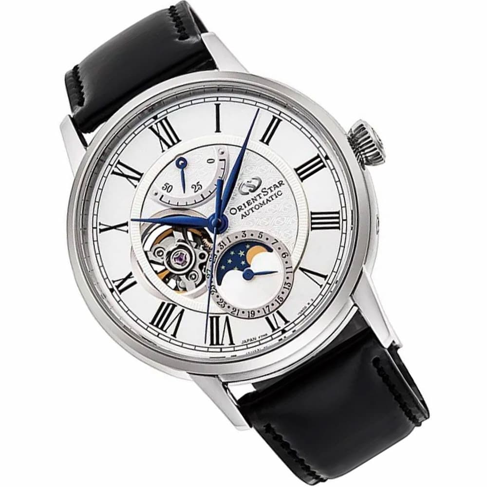 Orient Star Moon Phase Classic Men's Black Watch - Image 4