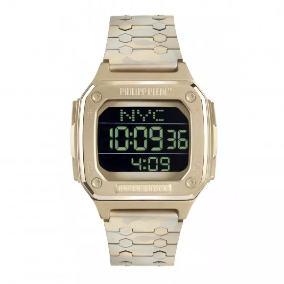 Philipp Plein Watch Hyper Shock Gold Camo
