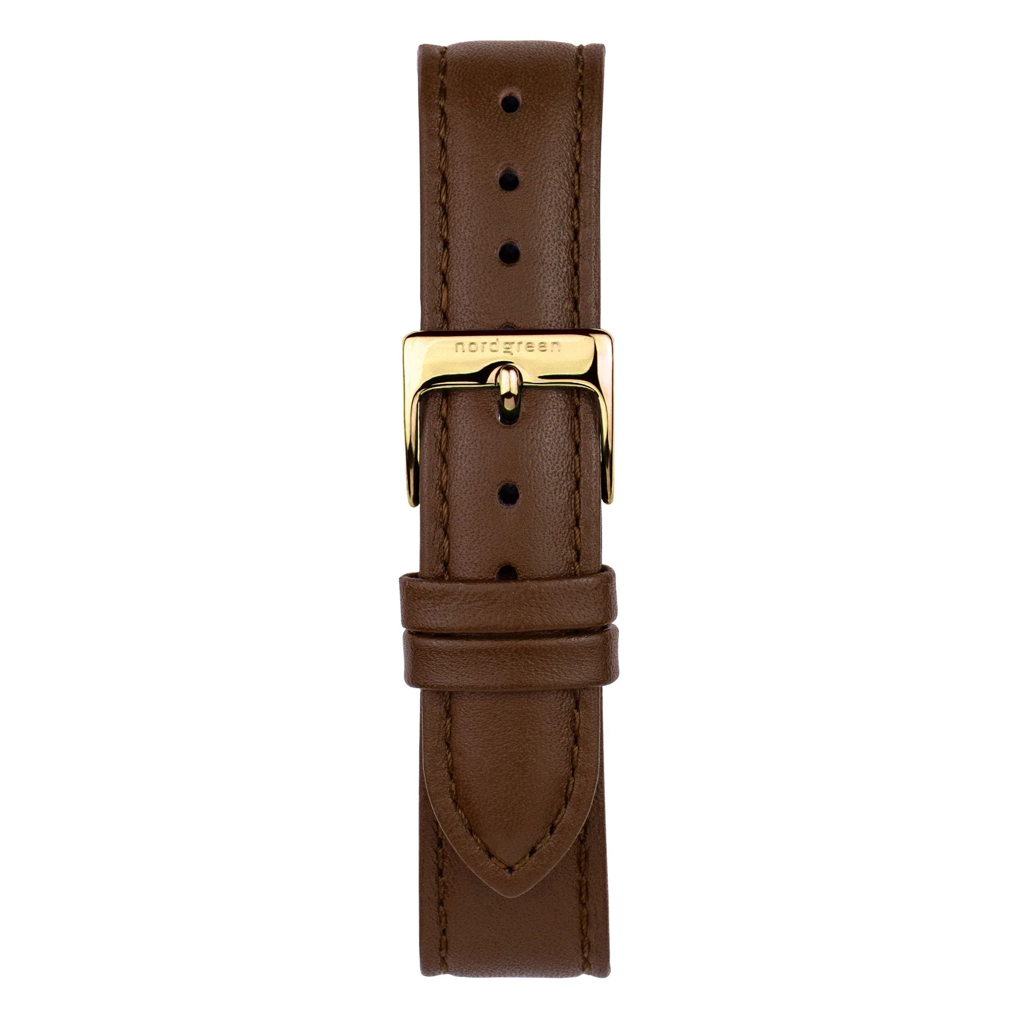 Nordgreen Philosopher Brown Leather Gold 40mm Gold Case Watch - Image 2