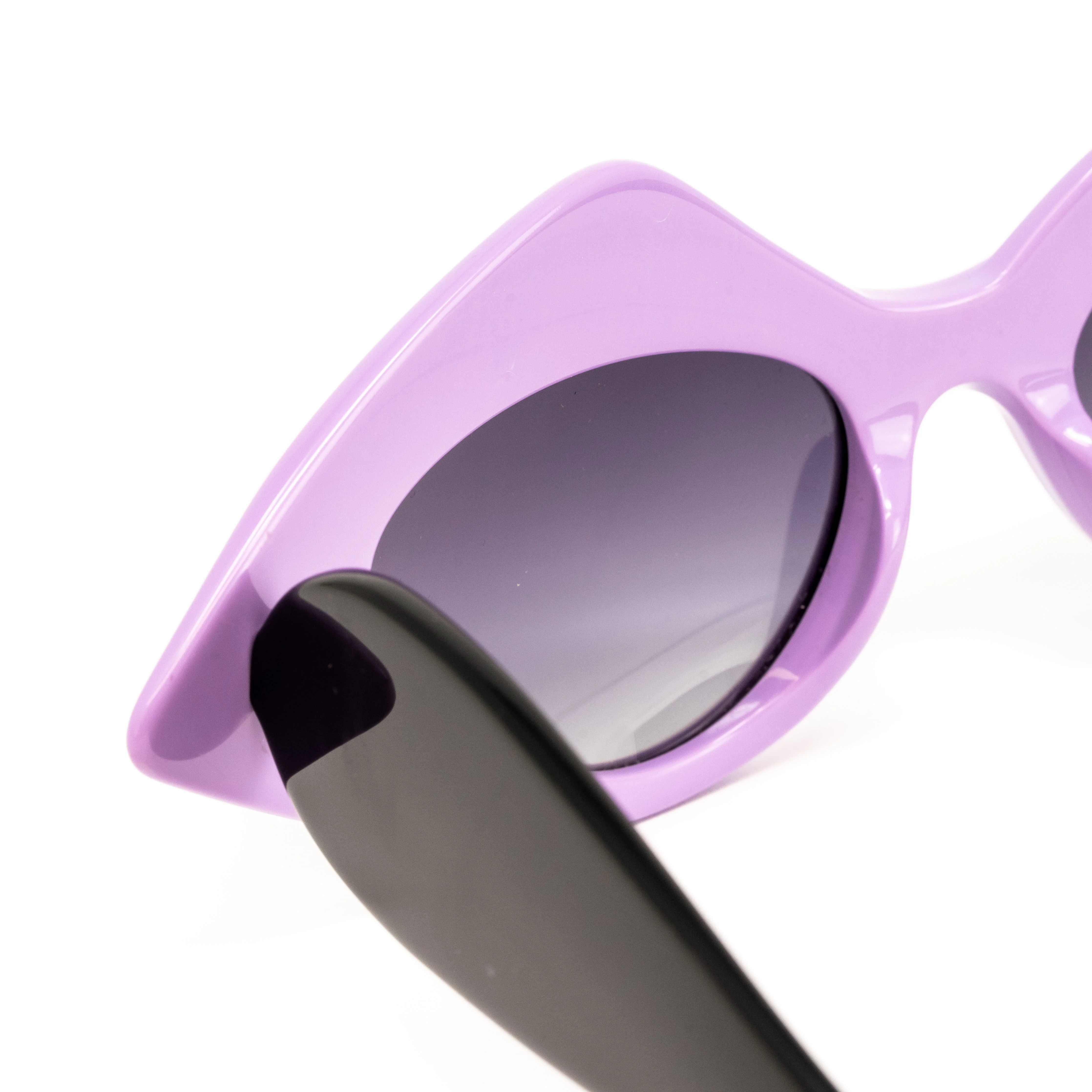 Prabal Gurung x Linda Farrow Cat Eye Pop Art White Purple Polarised Sunglasses - Image 4