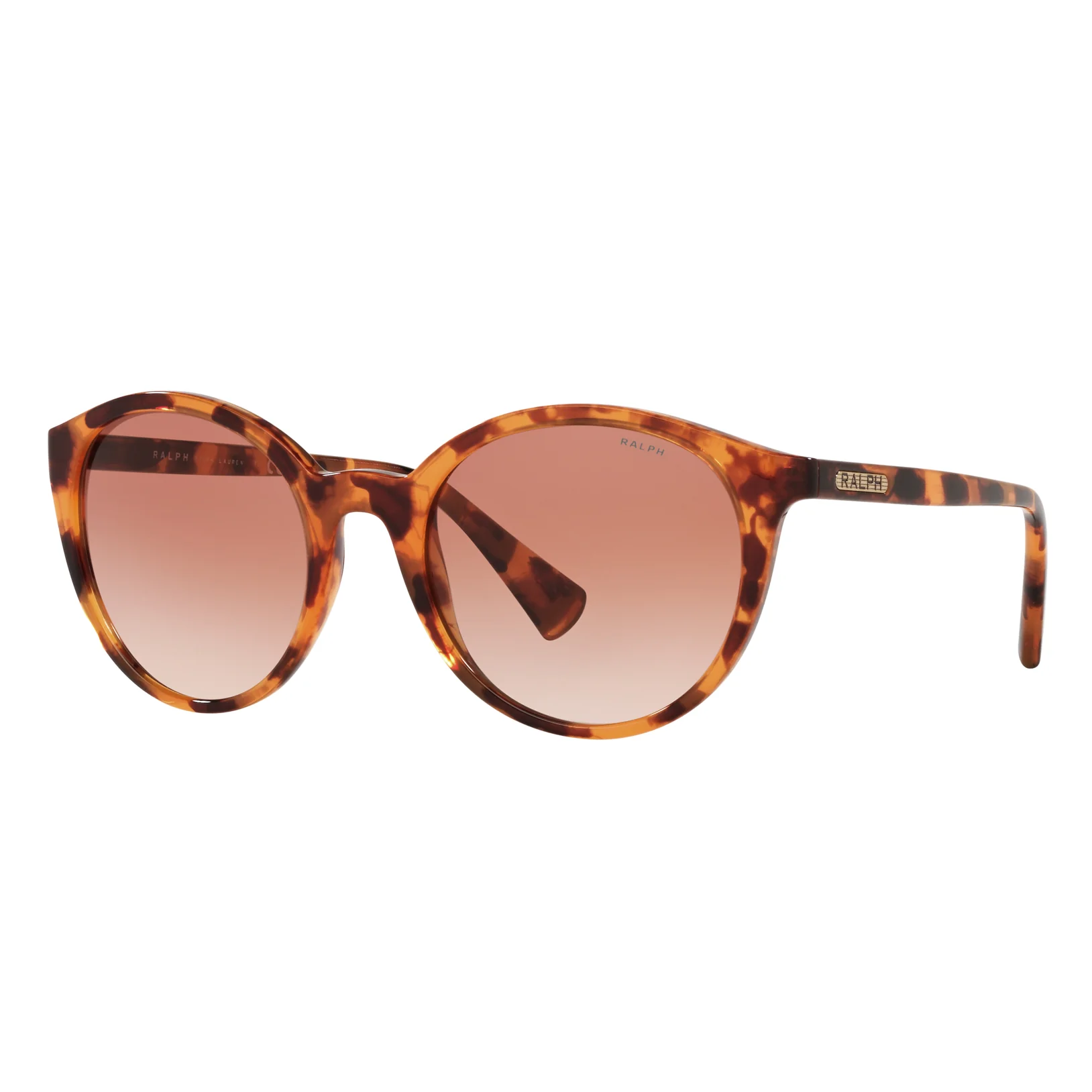 Ralph by Ralph Lauren (RL17) Women's Shiny Brown Havana Sunglasses