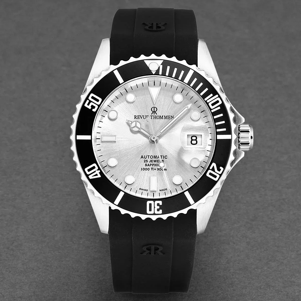 Revue Thommen Diver Silver Black Automatic Men's Watch - Image 4