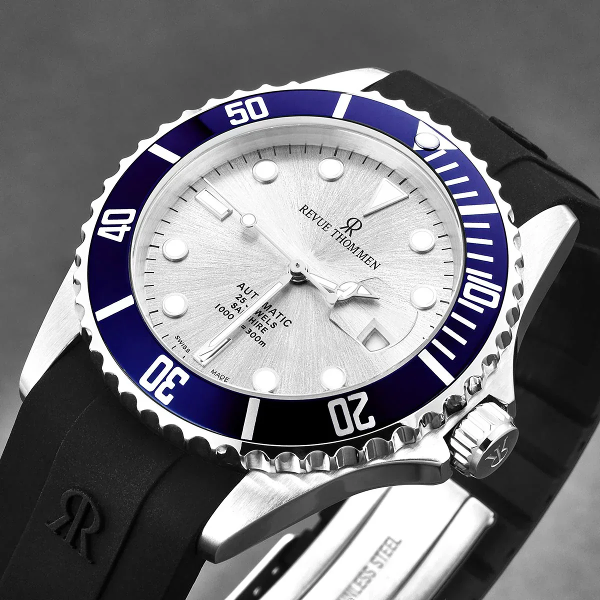 Revue Thommen Diver Silver Blue Automatic Men's Watch - Image 3