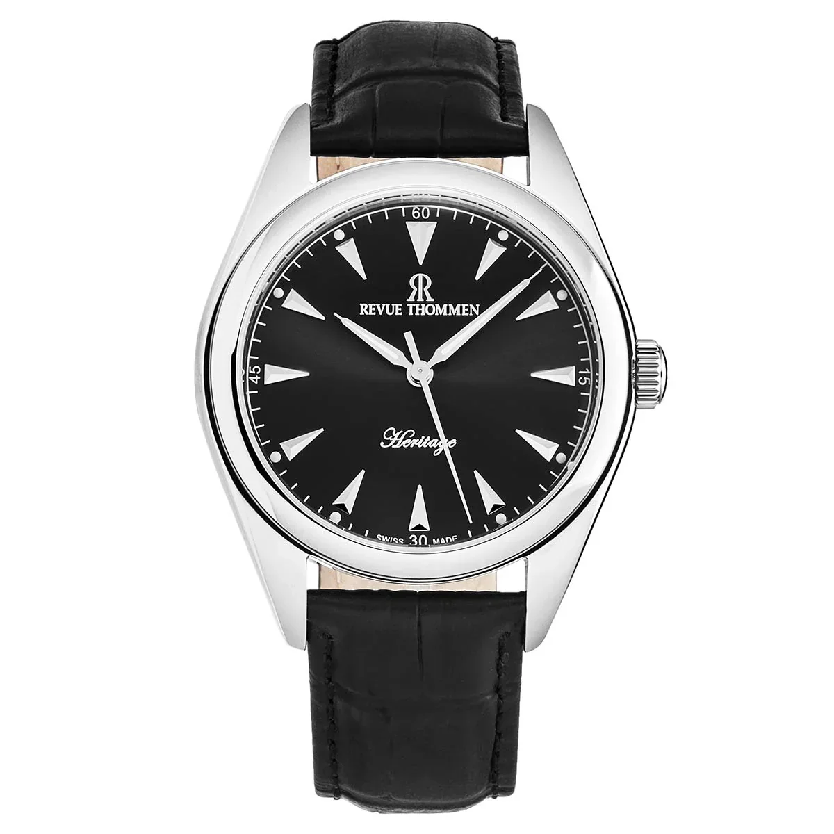Revue Thommen Heritage Men’s Black Leather Strap Automatic Watch