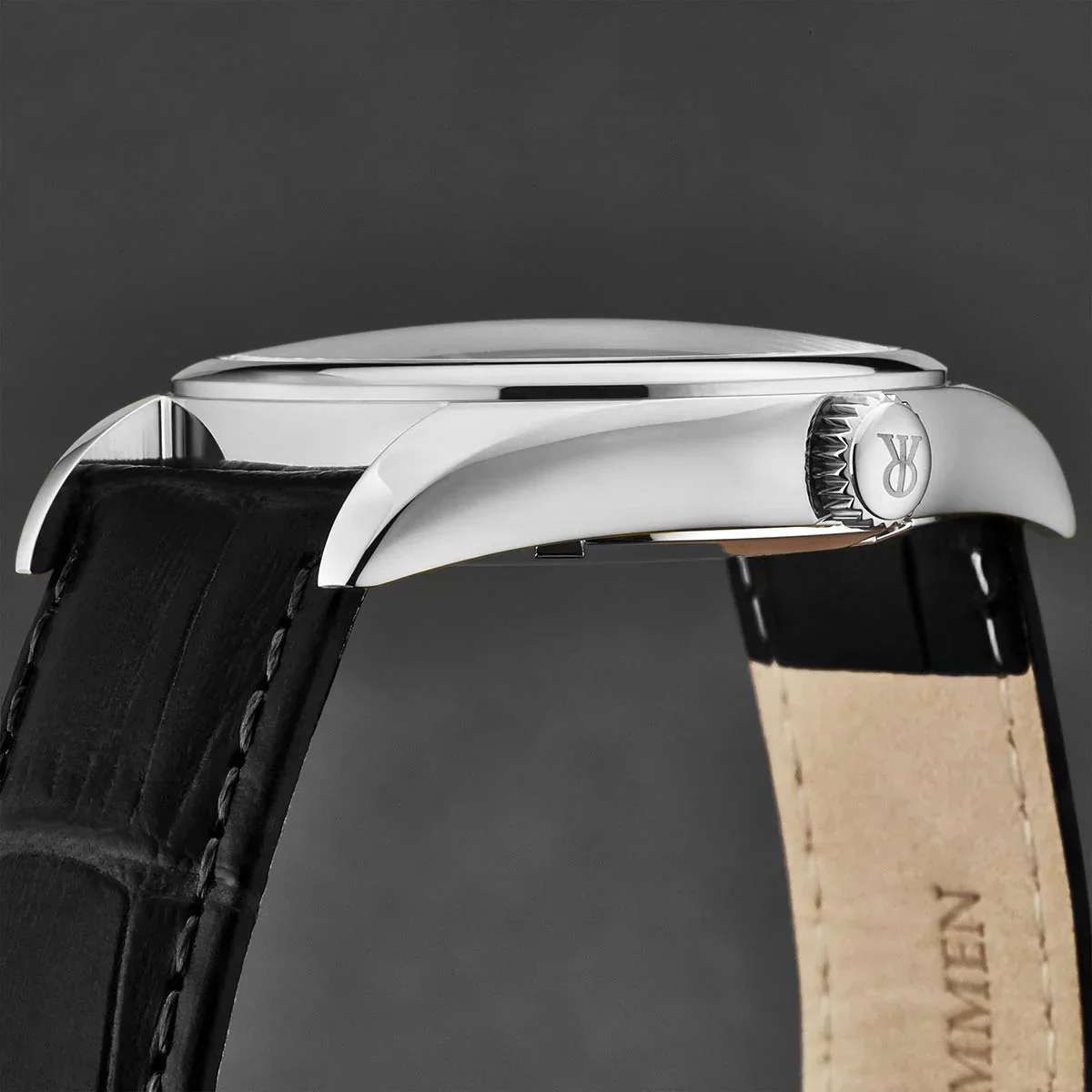 Revue Thommen Heritage Men’s Black Leather Strap Automatic Watch - Image 5