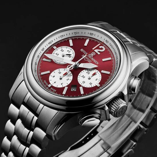 Revue Thommen XLarge Chronograph Men’s Red Automatic Watch - Image 2