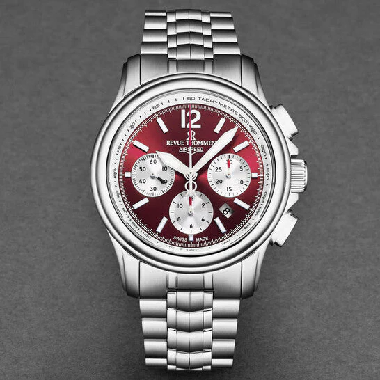 Revue Thommen XLarge Chronograph Men’s Red Automatic Watch - Image 4