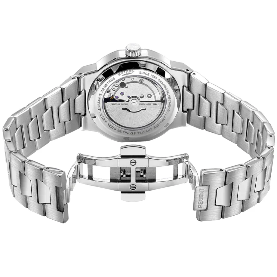 Rotary Regent Auto Men's Grey Watch - Image 3