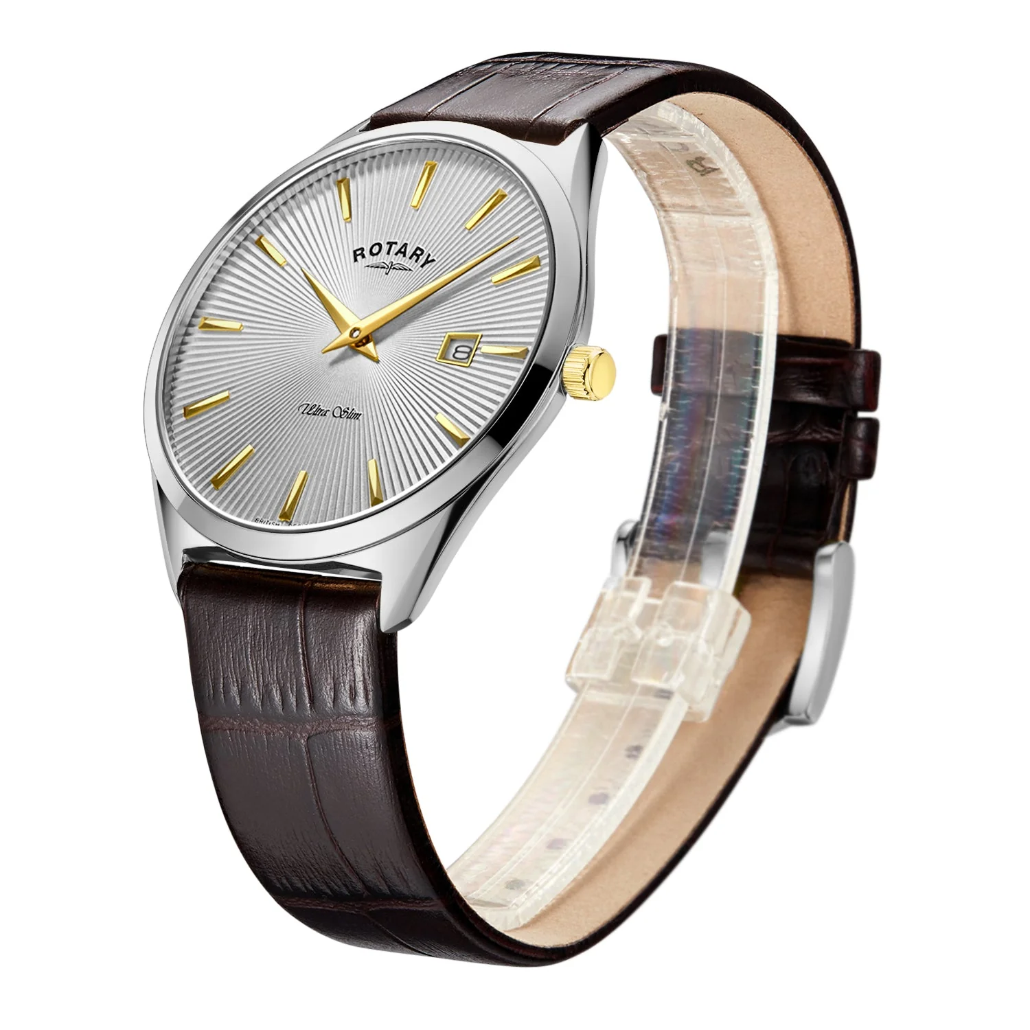 Rotary Ultra Slim Men's Silver Watch - Image 2