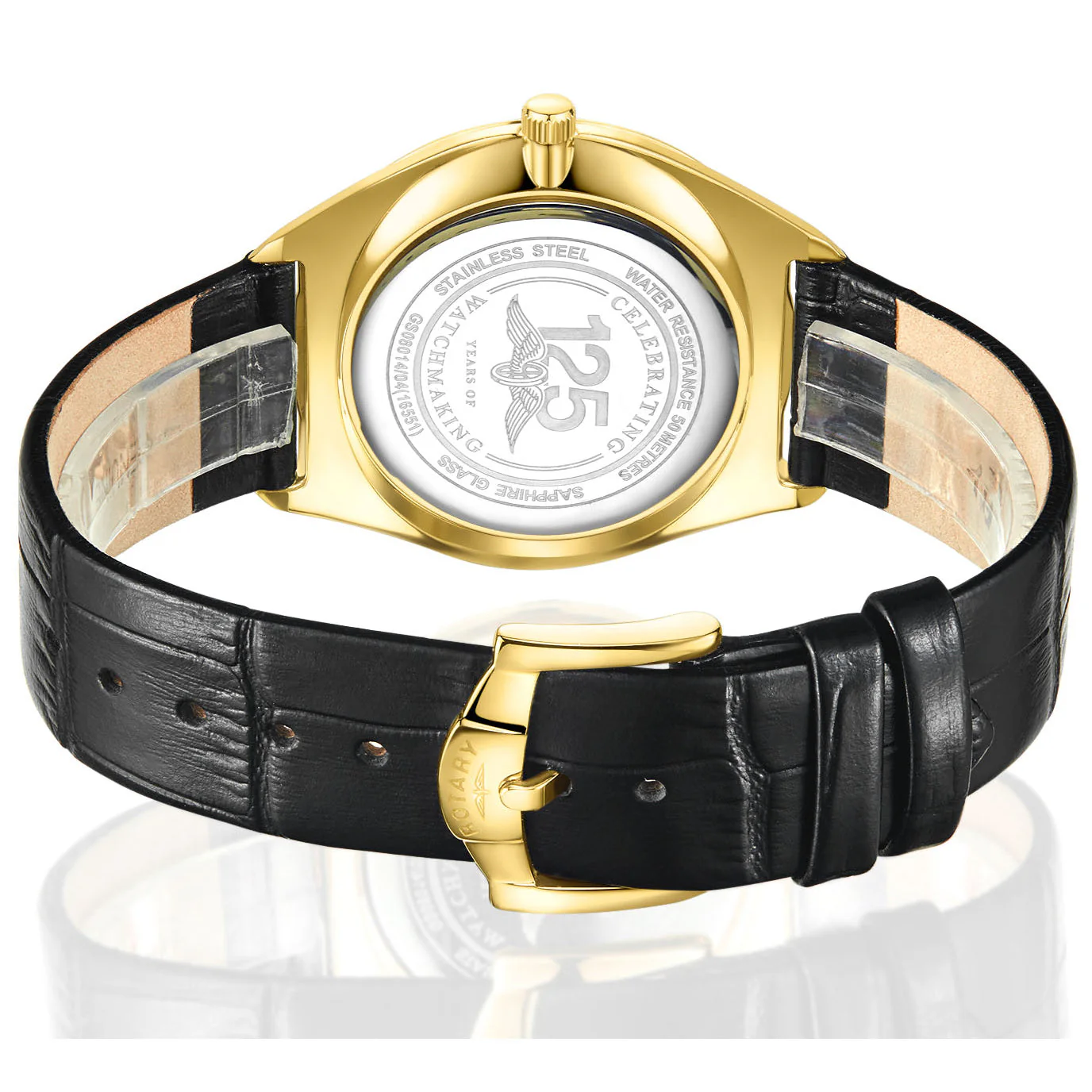Rotary Ultra Slim Men's Gold Watch - Image 3