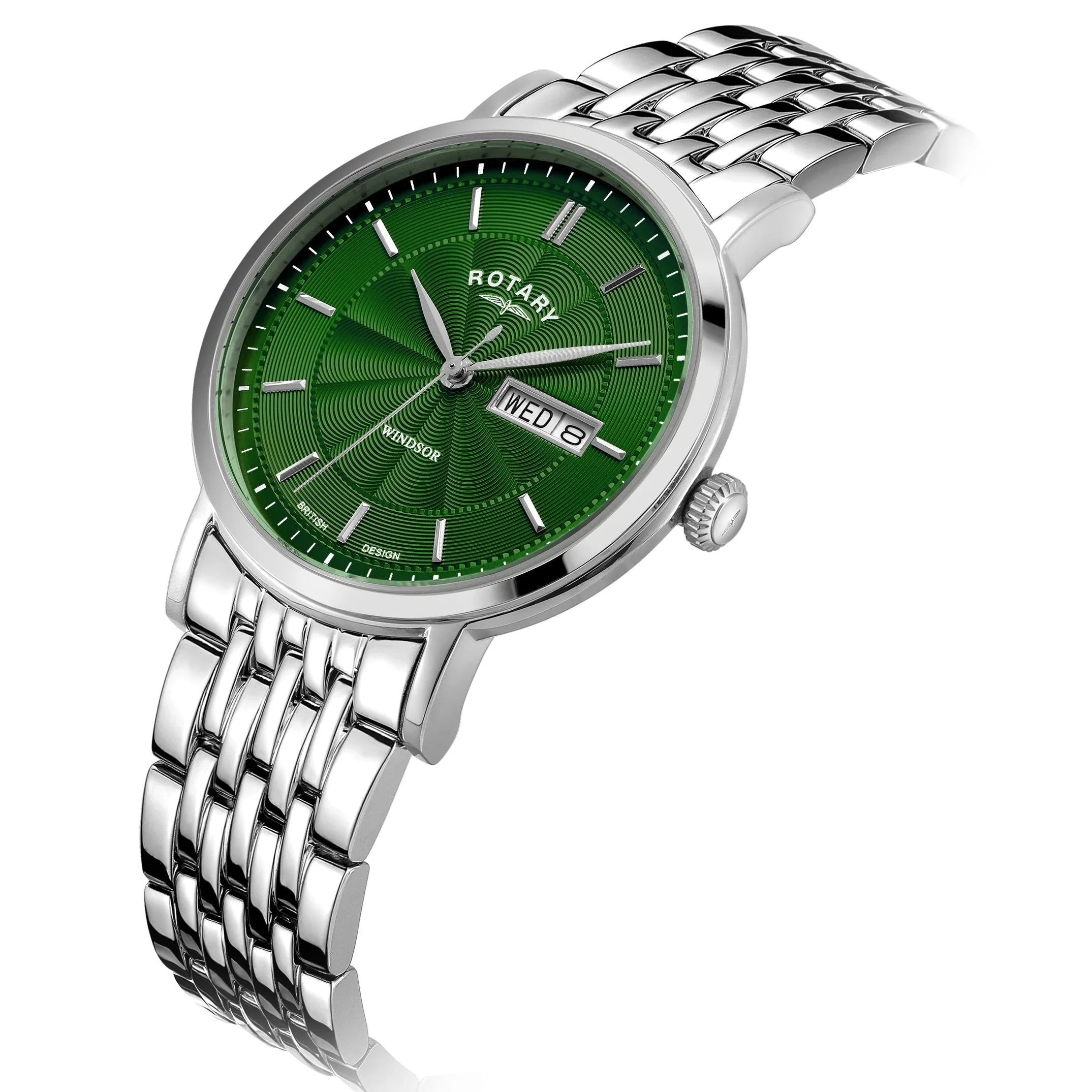Rotary Windsor Men's Green Watch - Image 2