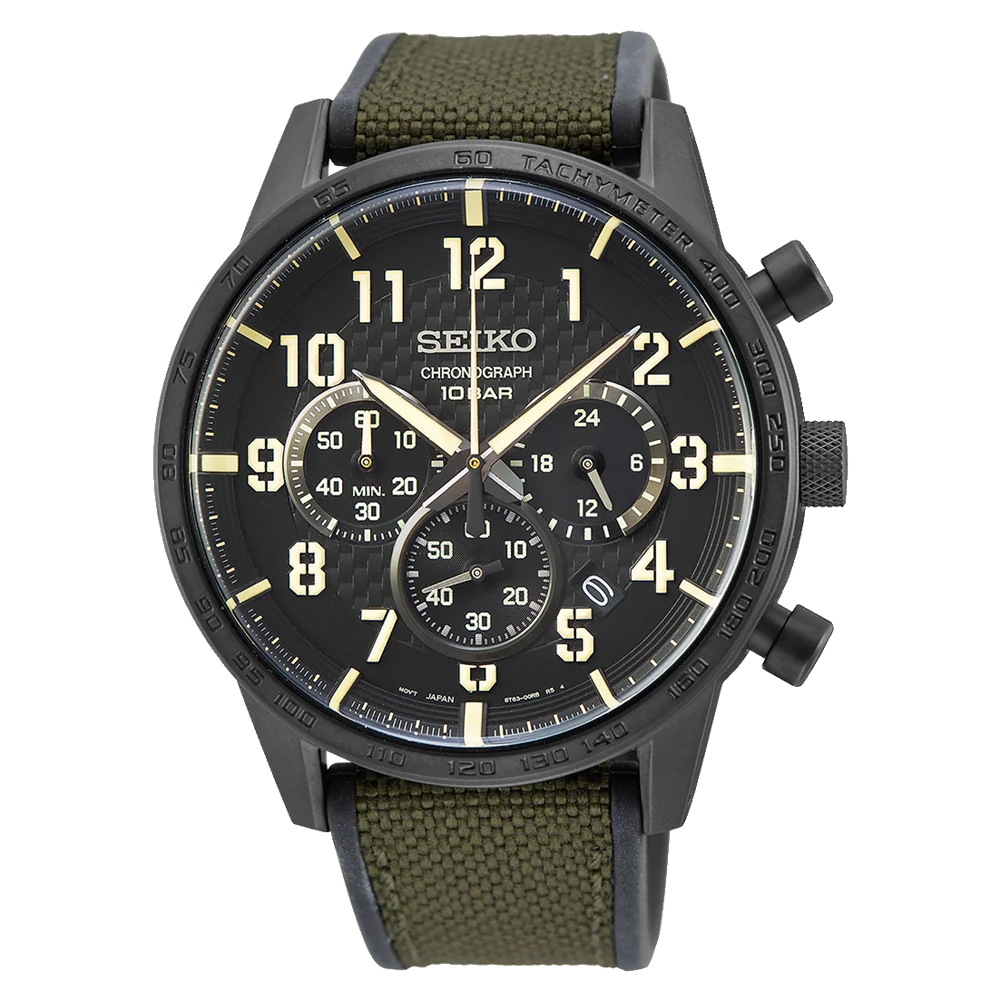 Seiko Chronograph Green Men's Watch